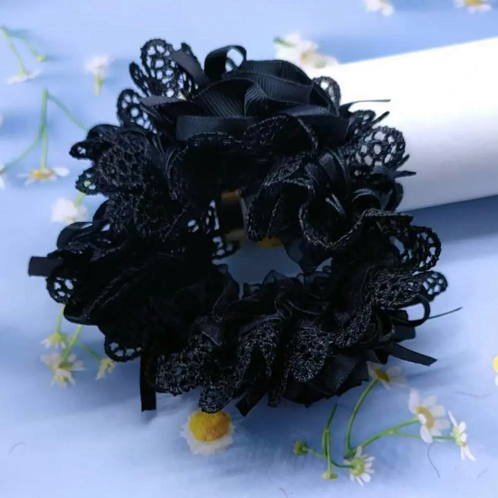 Borracha Cabelo Scrunchies para Mulheres, Cabeça Flor, Borracha, Scrunchies, Acessórios de Cabelo, Faixa de Cabelo, Acessórios para Cabelo