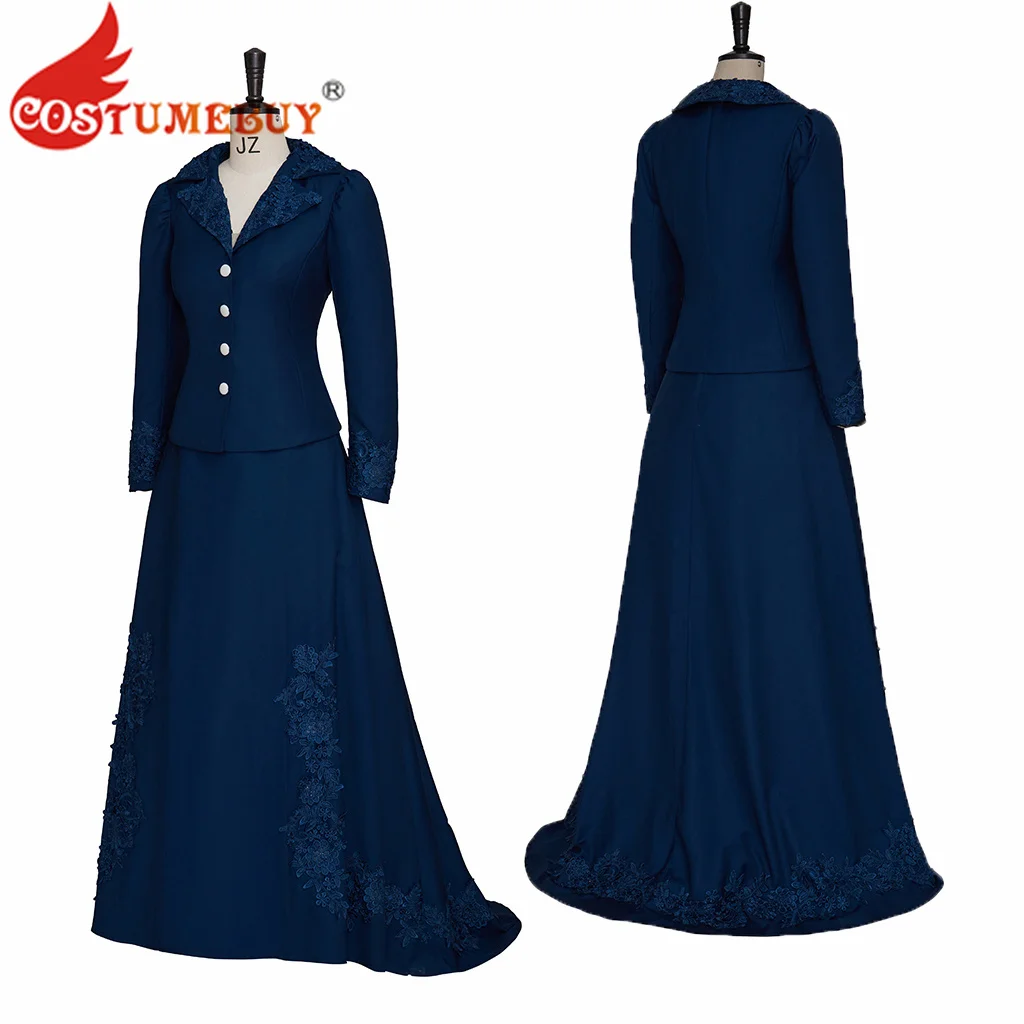 

Victorian Steampunk Gothic Blue Dress Suit Medieval Civil War Edwardian Era Retro Theatre Costume for Adult Women