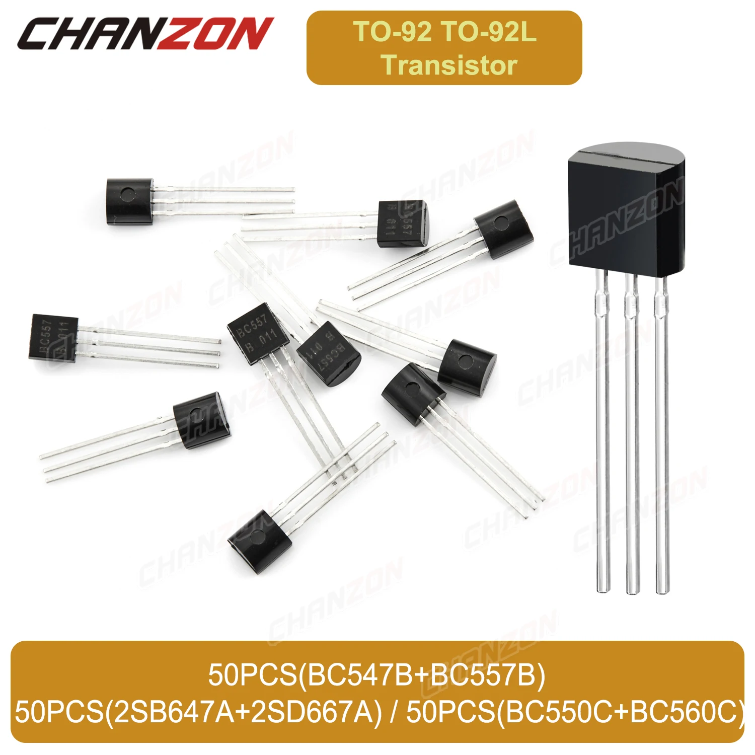 TO92 Npn Pnp Transistor 50Pcs Bc547B Bc557B 2Sb647A 2Sd667A Bc550C Bc560C to-92L New Original Triode Bipolar Junction BJT