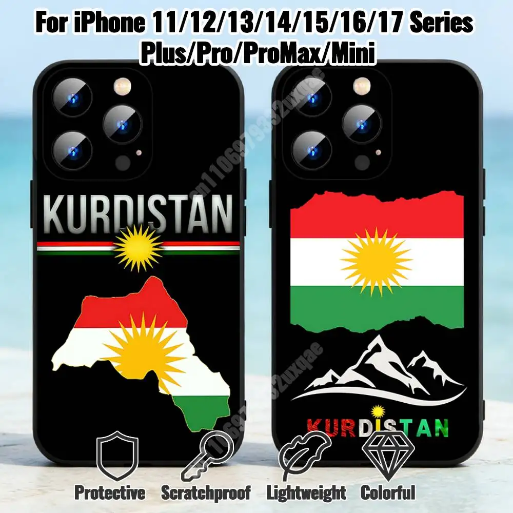 

Kurdistan 21 Per Sun Flag Phone Case for iPhone 17 16 16E 15 14 Pro Plus Air 13 12 11 Max Mini XR XS TPU Bumper