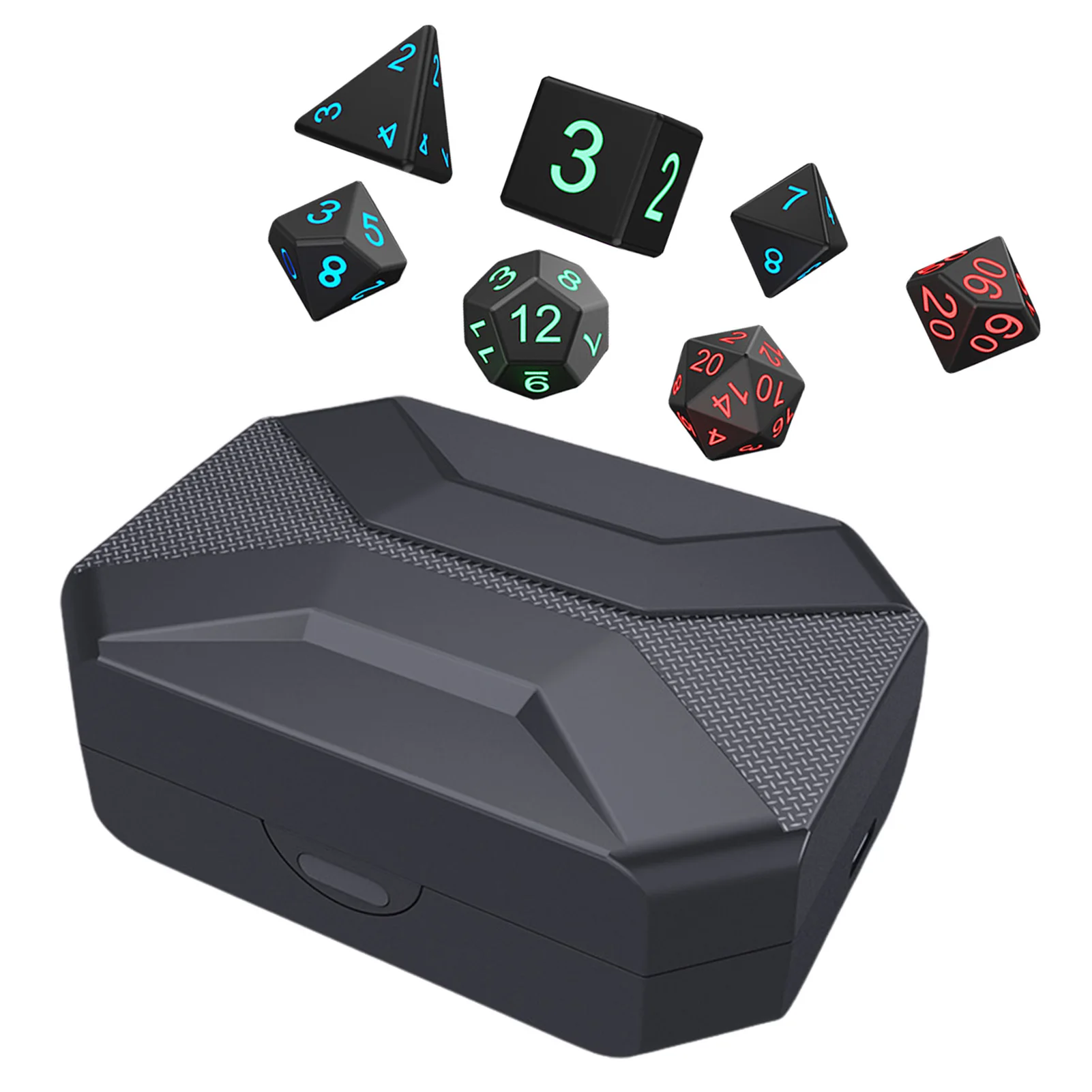 Luminous DND Dice Rechargeable Dice Set With Box D&D Dice D4 D6 D8 D10 D12 D20 For Role Playing Table Games 7pcs/set