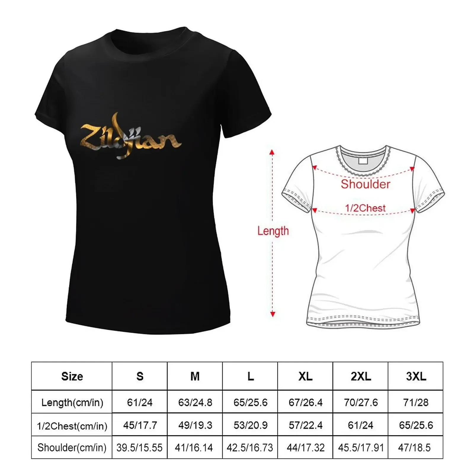 Zildjian cymbal T-Shirt animal print shirt for girls Aesthetic clothing summer clothes for Women