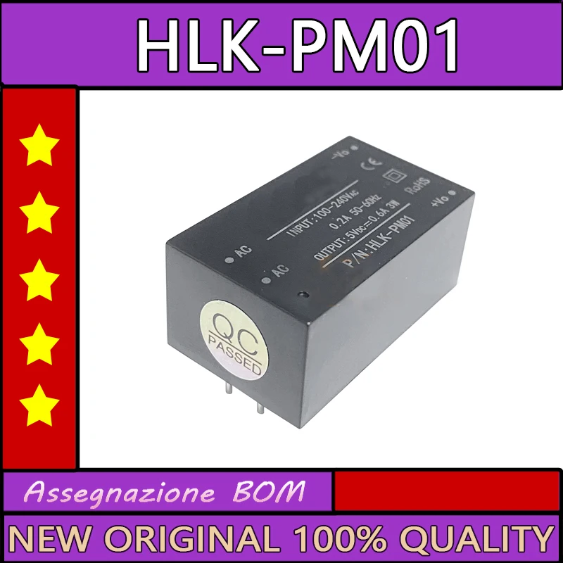 2PCS/LOT HLK-PM01/PM03 /PM12 AC-DC 220V to 5V/3.3V/12V Mini Power Supply Module,Intelligent Household Switch Power Supply Module