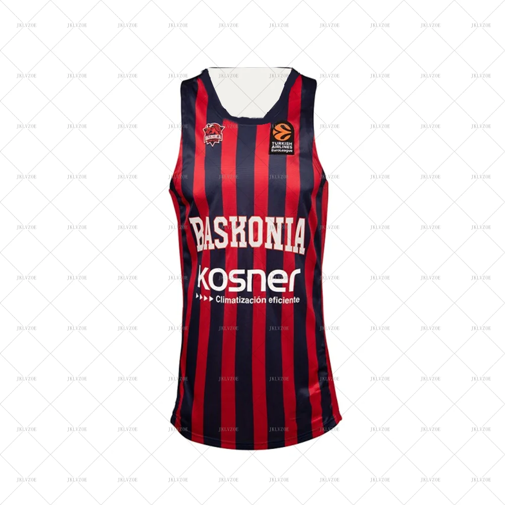

Испания Baskonia Новое поступление 24/25 фанатов баскетбольные майки 3D комплект для взрослых/детей LBA дышащая мужская футболка Playoffs