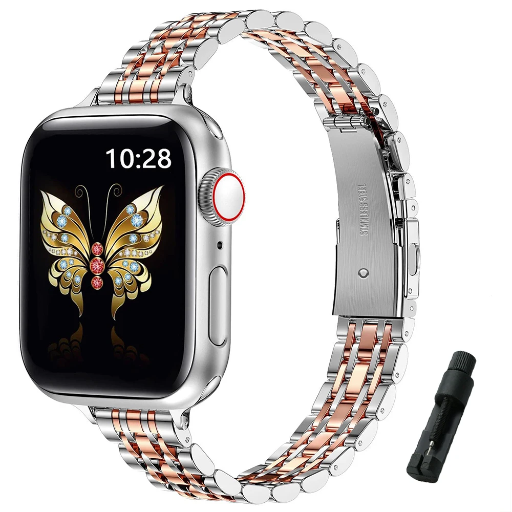 Stainless Steel Band For Apple Watch Strap 49mm 42mm 44mm 41 40mm 46mm Metal Bracelet IWatch Ultra 3 Series 11 10 9 8 7 SE3 SE 5