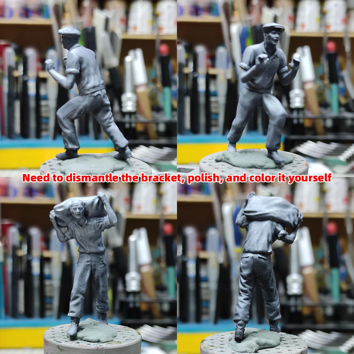 Maßstabsgetreue Miniatur-Modellbausätze Figuren Diorama Migrantenarbeiter Zivilisten Allmähliche Menschen Figurenset 1/35 1/43 1/48 1/64 1/72 1/87 Ho Z – Detail 8