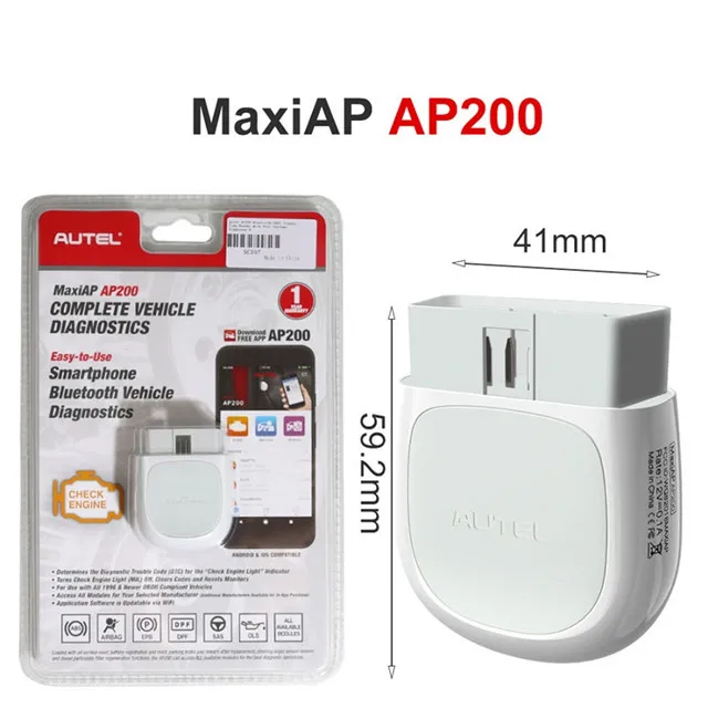 Best Autel MaxiAP AP200 Full Systems Diagnostic Tool Check Engine Light Code Reader for Family DIYers Obd2 Scanner PK MK808