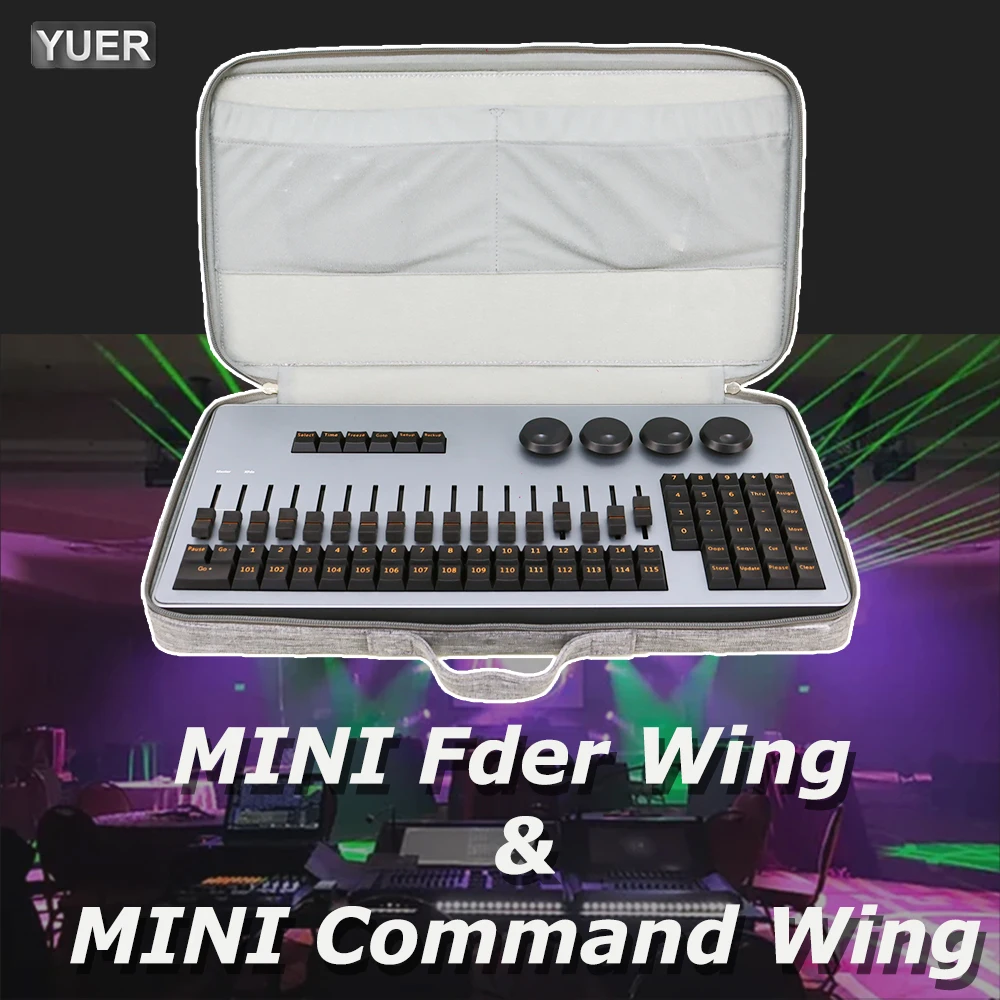 YUER Mini M.a Command And Fader Wing Stage Effect Lighting Console For DJ Disco Party DMX Controler Work With Moving Head Beam