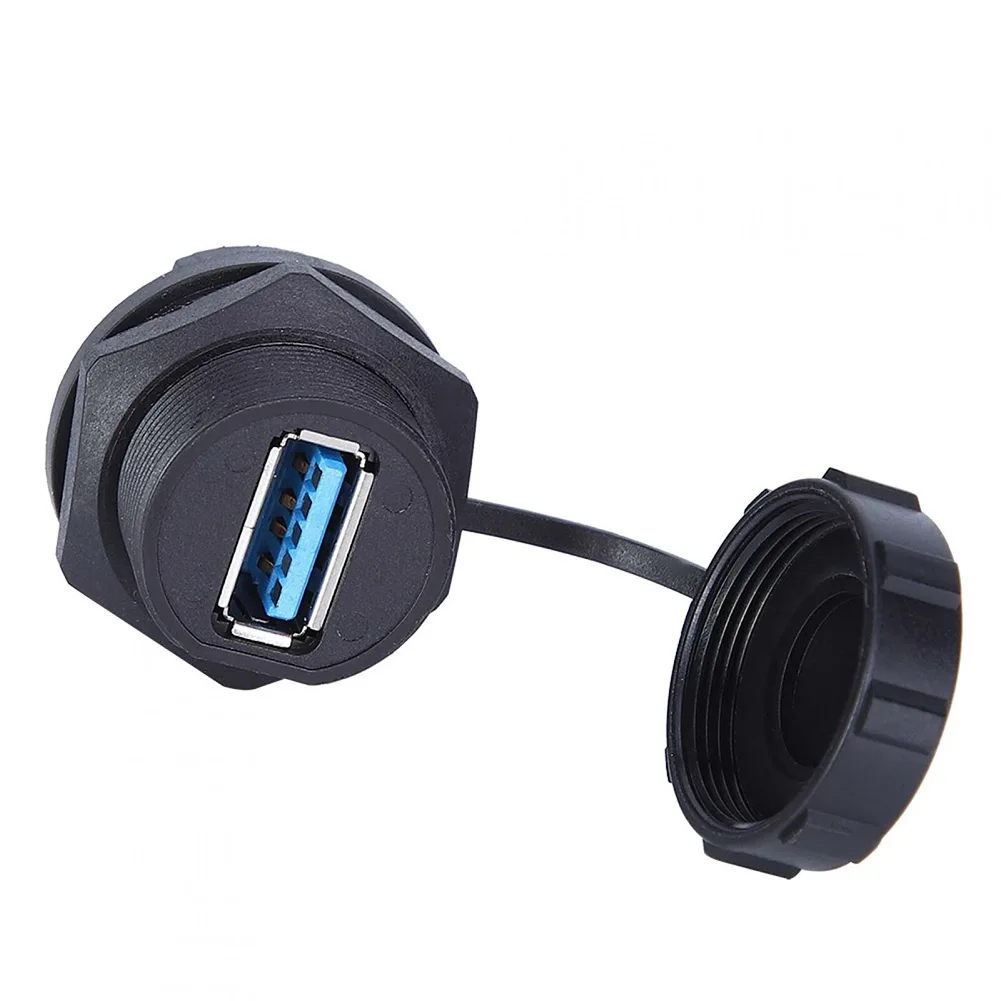 Perfect for Industrial Interconnection Equipment USB Female Socket Plug Panel Mount Adapter USB 3 0 Waterproof Connector