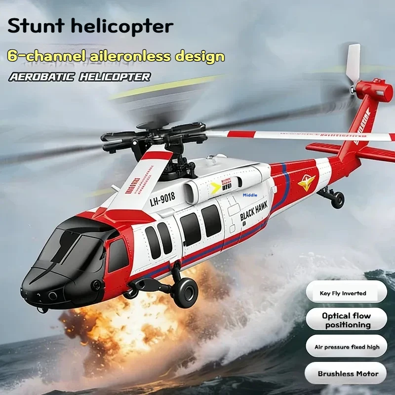 

U9901 Black Hawk Rc Combat Helicopter 6 Channel Brushless Simulation Military Model Outdoor Flight For Adults New Year Gift