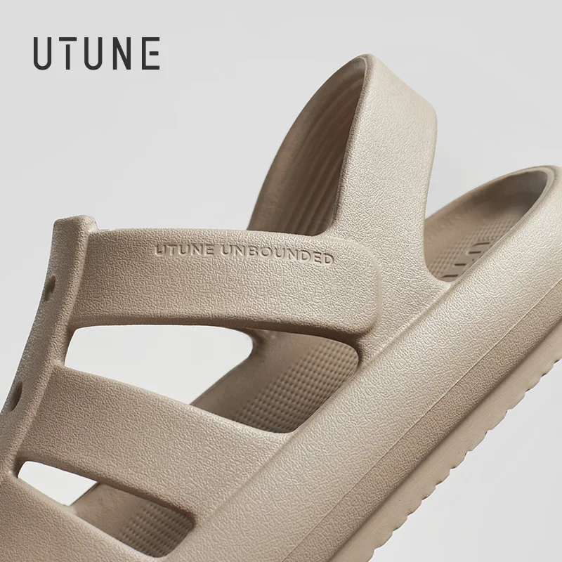 UTUNE Roman Sandals For Men Women Summer Outdoor Beach Shoes Couple Thick Cushion Breathable Non-slip Platform Sandal