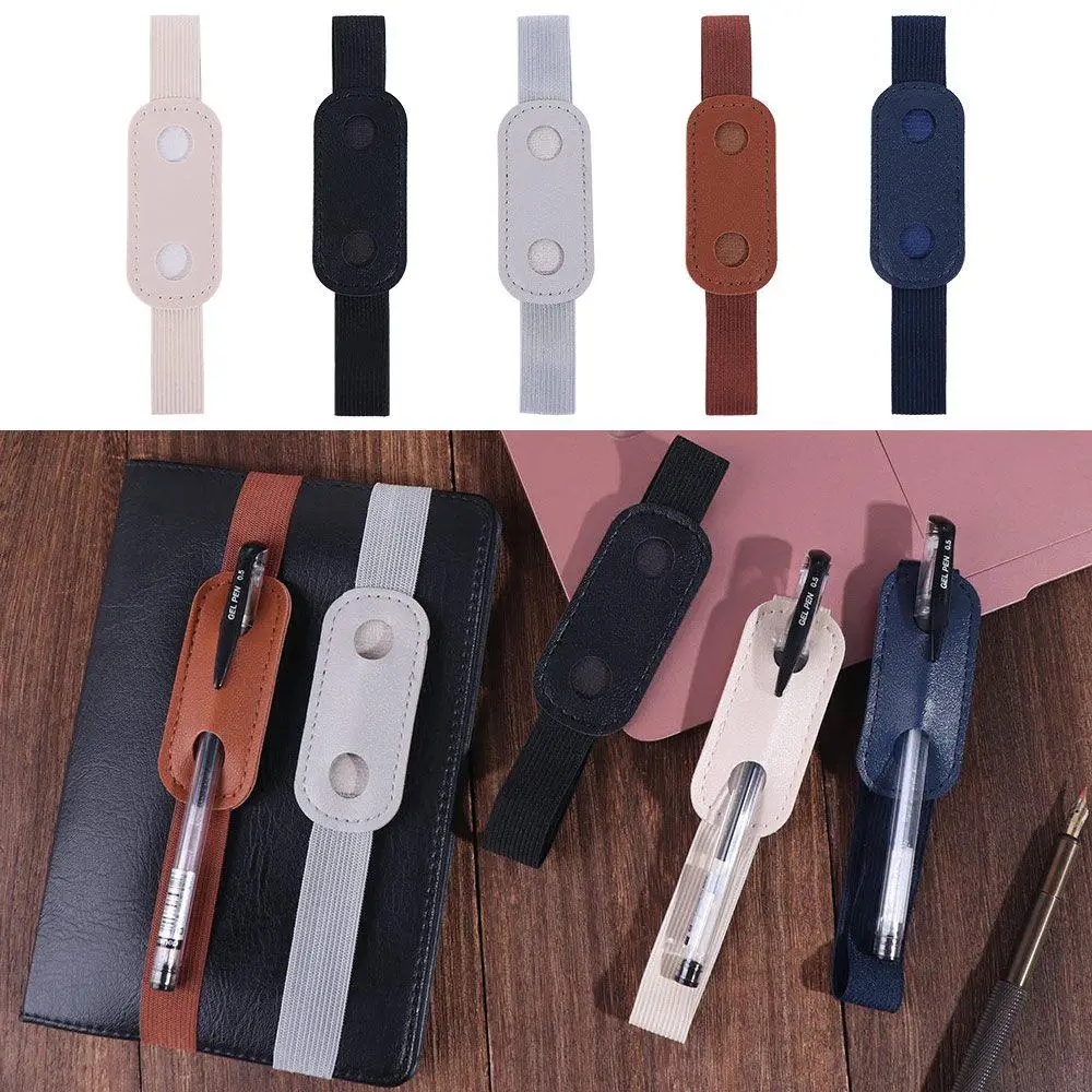 

6Pcs Adjustable Straps Elastic Band Pen Holder Portable Detachable Pen Sleeve Pouch Colorful Easy To Store