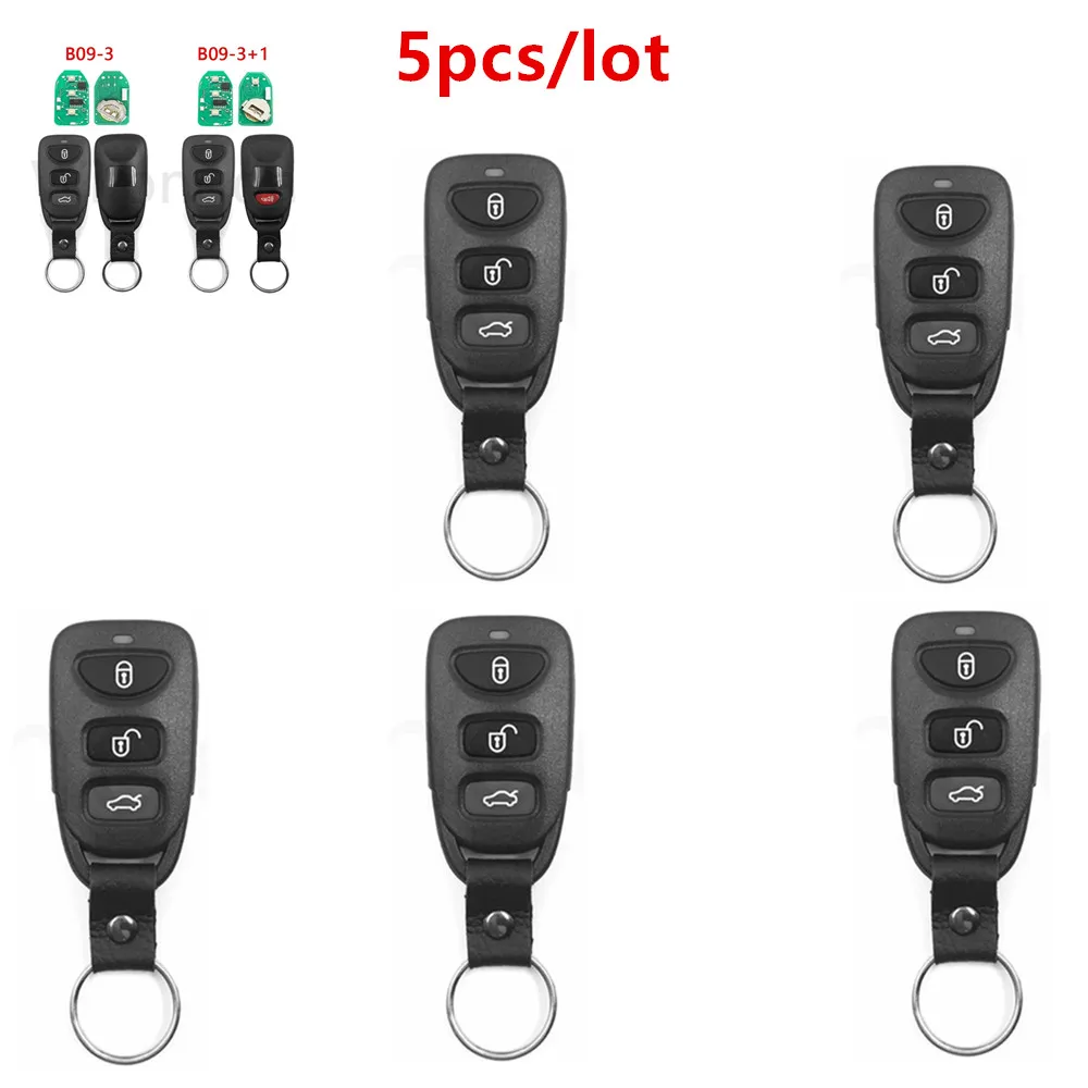 5szt KEYDIY uniwersalny kluczyk zdalnego sterowania 3/4 B09-3 B09-3+1 B09-4 do KD300 i KD900 do produkcji dowolnego pilota do modeli Hyundai