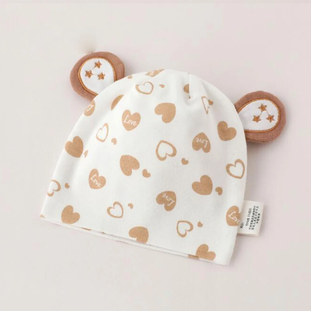 

Newborn Hats 0 To 3 Months Cotton Double Layer Spring Autumn Unisex Baby Caps For Boys Girls Outdoor Unisex Baby Head Protector