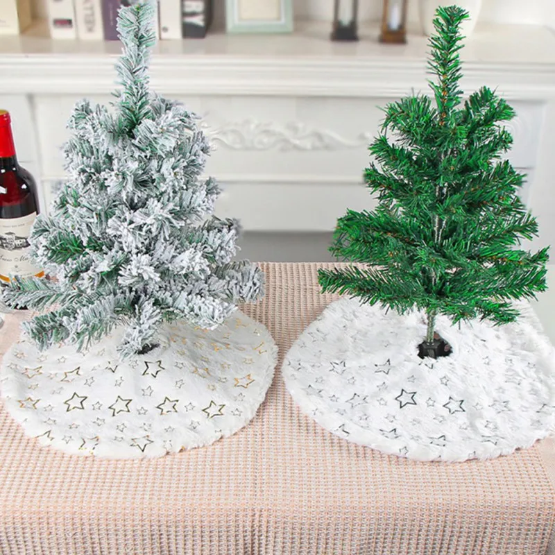 

40cm Mini Luxury Christmas Tree Dress Plush Cloth Christmas Tree Mat Festival Home Floor Decoration Party Atmosphere Supplies