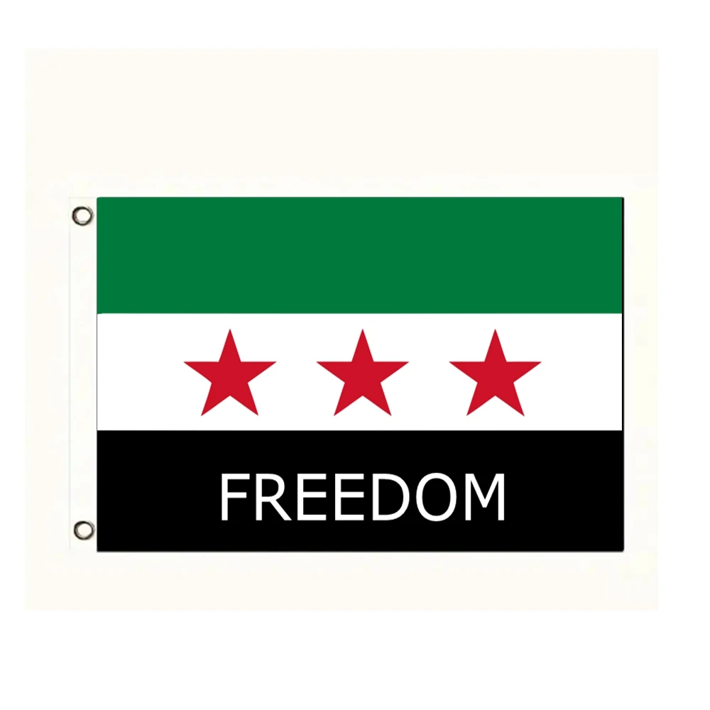 SYRIAN FREEDOM FLAG SYRIA FLAG Old Syrian 3 Star Arab Republic Hanging Polyester 90X150CM