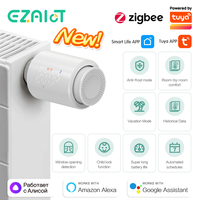 Zigbee Thermostatic Radiator Valve Head Smart TRV Programmable Tuya Remote Temperature Controller with Voice Alexa Google Home