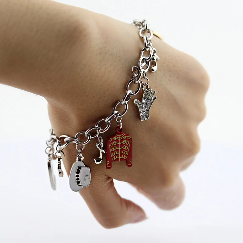 Fashion Michael Jackson Bracelet for Women Charm Jewely  Bangle Music Fans Accessories Gift