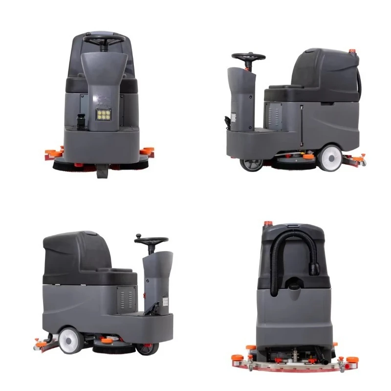 Ride on Floor Scrubber Battery Operated 110L  Water Tank Floor Cleaning Machine for Warehouse Factory