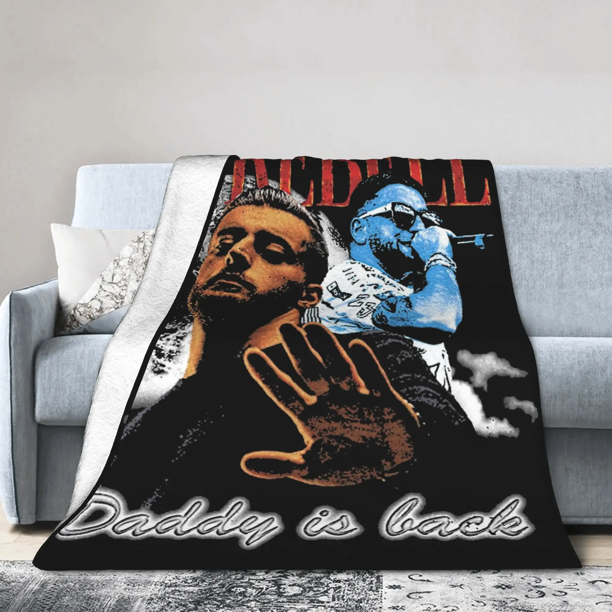 KC Rebell Daddy is Back Rapper Bootleg Blankets Fleece Summer  Portable Lightweight Throw Blankets for Bedding Office Bedspreads
