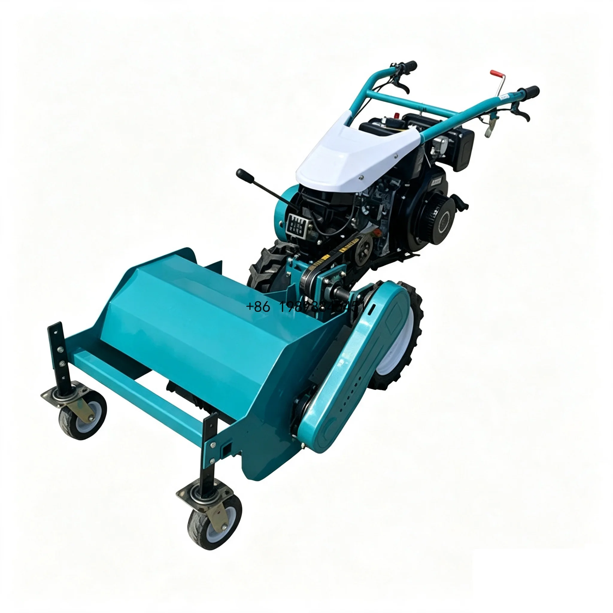 Weed Cutter Small Walking Hand Held Grass Shredder Powered Orchard Straw Crushing and Returning