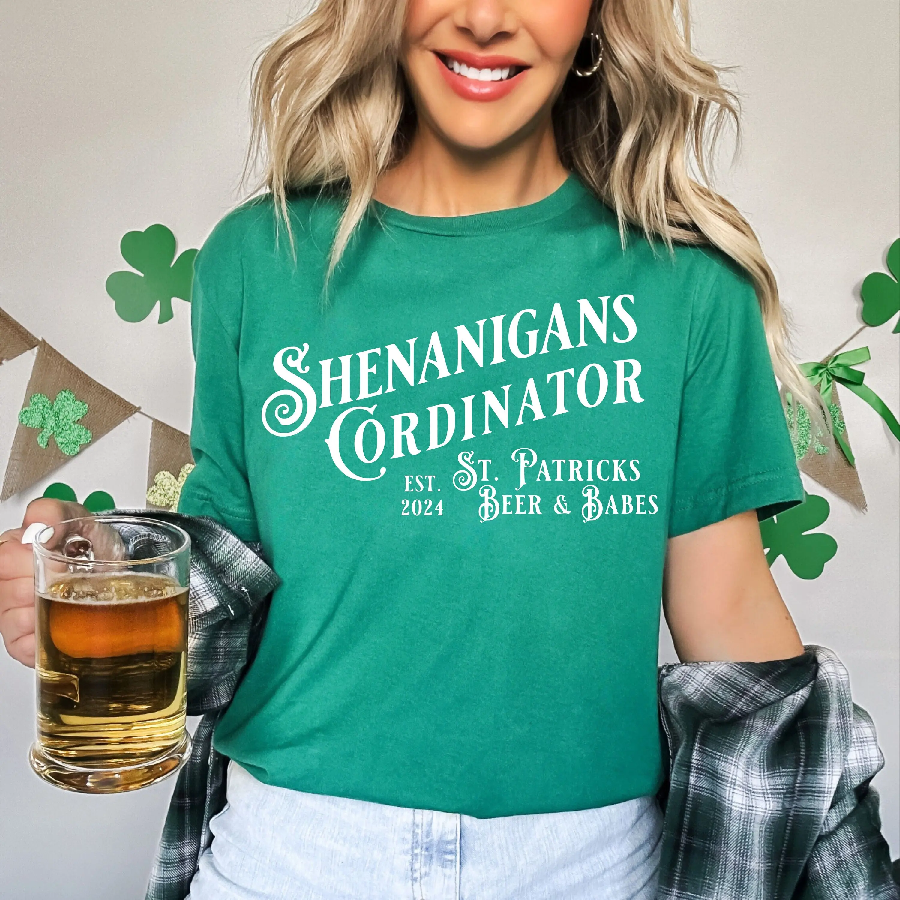 St Pattys Day T Shirt Patricks Saint Irish Women Shenanigans Lucky Shamrock