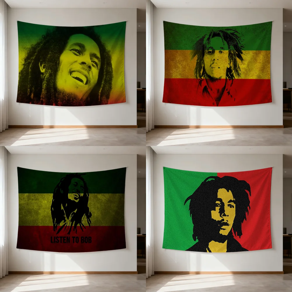 Flag Durable Outdoor Singer B-BobS Indoor Patio M-Marley Festive Decoration Classic Design Pole Jamaican Wall Room Banner