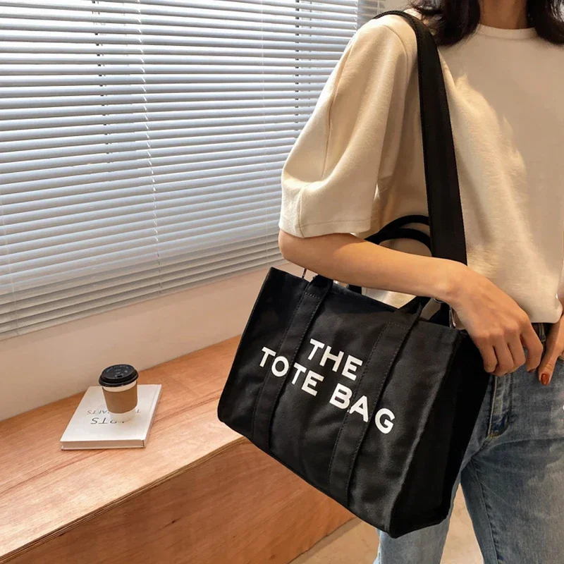 Casual Canvas Large Capacity Tote Bag Women Handbags Designer Letters Shoulder Crossbody Bags Luxury Big Shopper Bag Purse 2024