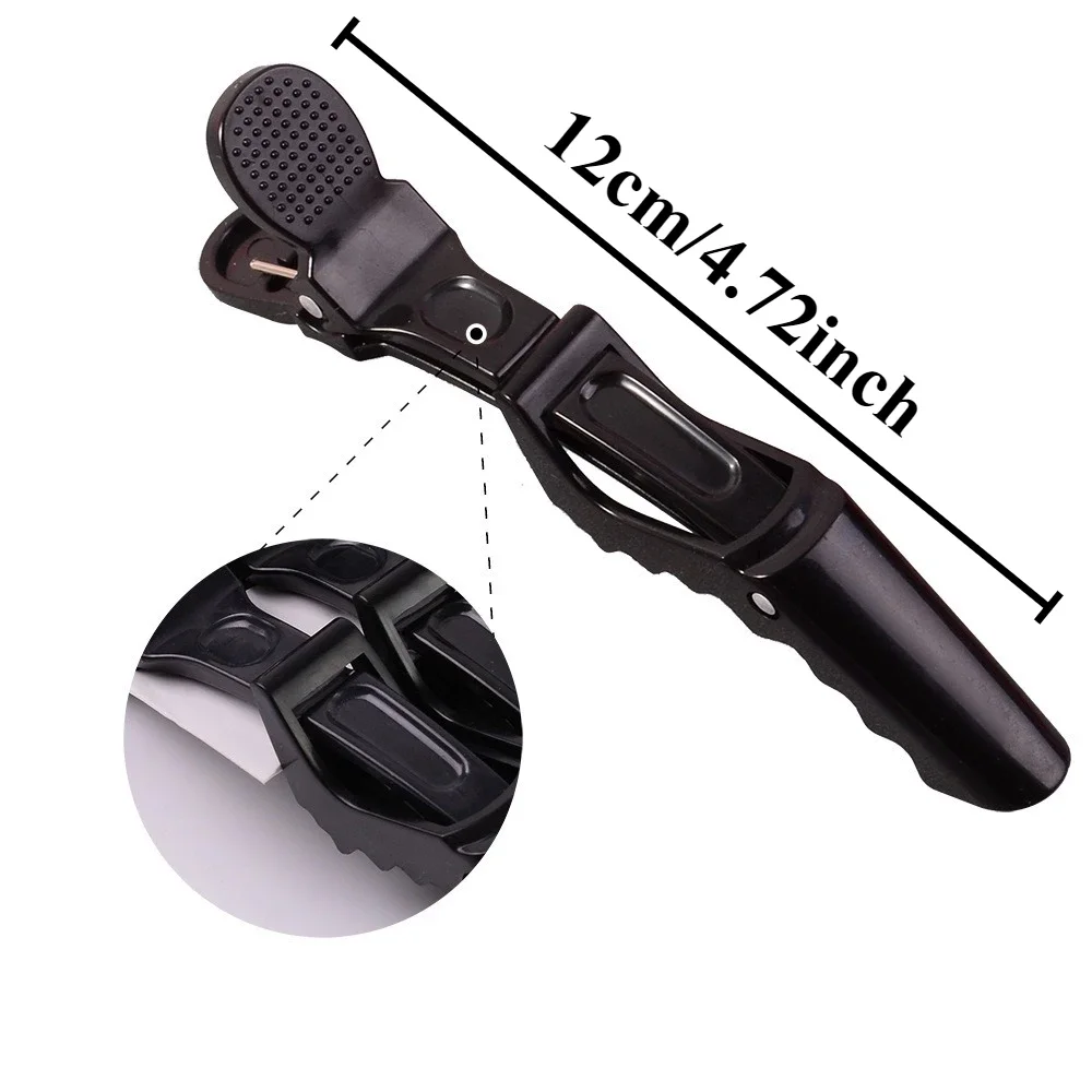 6PCS Styling Section Dedicated Wide-Tooth Hairpin, Professional Salon Perm Crocodile Clip, Section Positioning Hair Clip