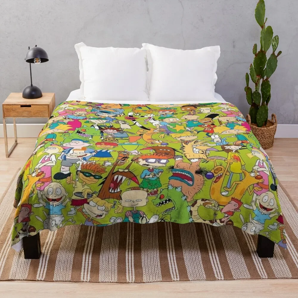 

90's Cartoon Collage Throw Blanket christmas decoration Decorative Sofas for sofa Blankets