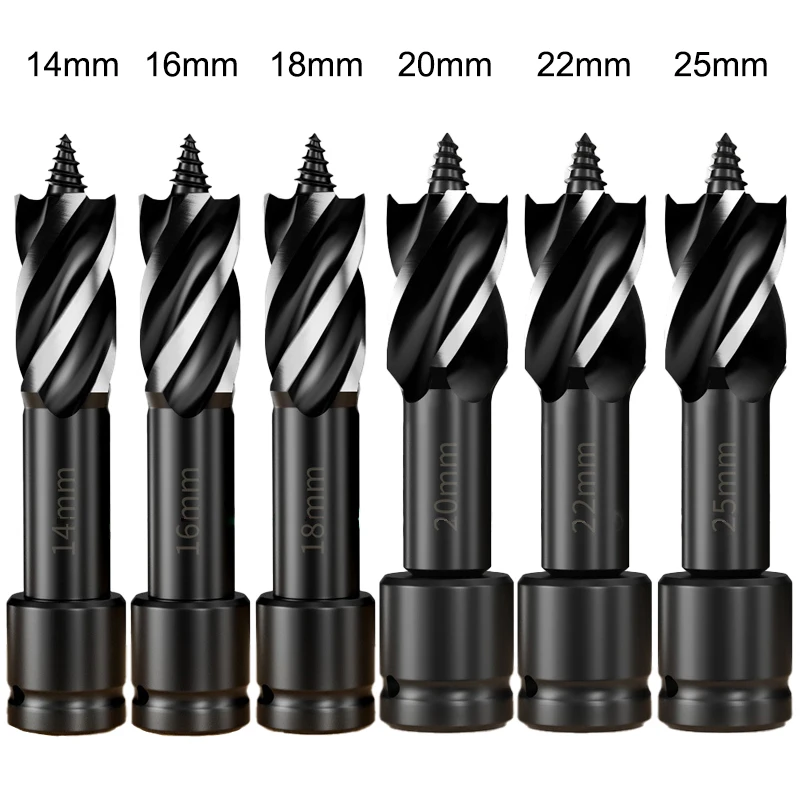 14-25mm Woodworking Spiral Drill Bit Specialized for Electric Wrenches High Hardness Wood Hole Opener Perforation Driller Tools