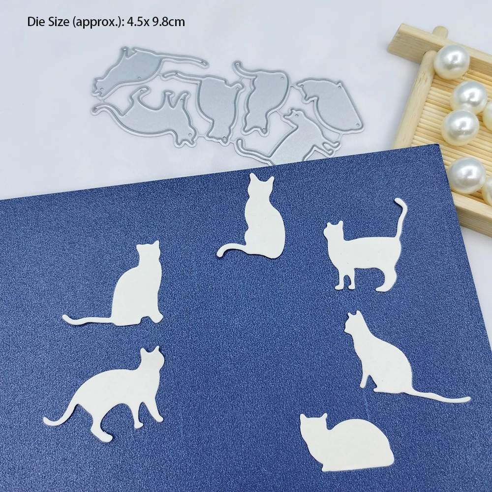 Cat Cutting Dies Corte De Metal Handmade DIY Stencil Paper Card Making Photo Album Decor Mold Clear Stamps And Scrapbooking Dies