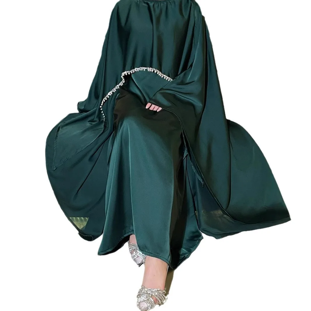 Eid femmes musulmanes Robes Abaya perle chaîne maroc caftan dubaï Abayas Islam Jalabiya robes Ramadan 2025 arabe longue Robe