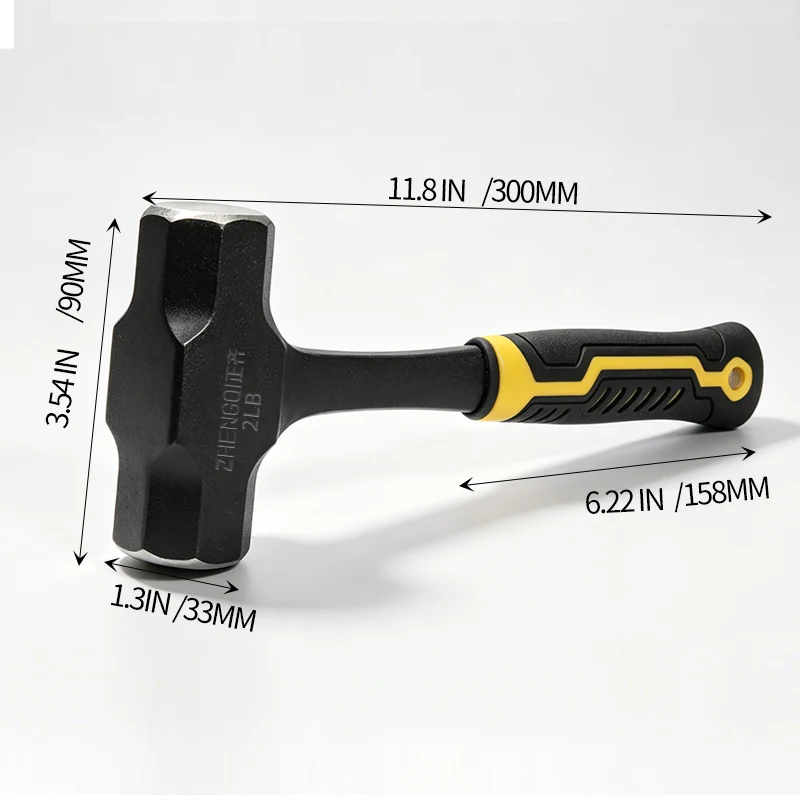 Achteckiger Hammer, Hochleistungs-Einteiler aus geschmiedetem Stahl, Mauerhammer, Bauhammer, Zimmermannshammer, Ingenieurhammer – Detail 4