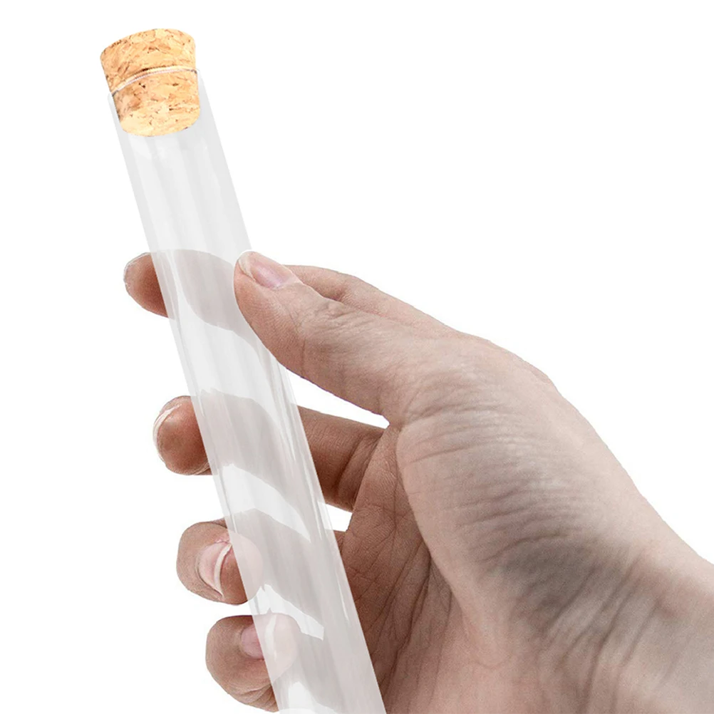 

Round Bottom Glass Test Tubes Clear Lab Bottles Containers Cork Stoppers Vials Stand Heat Resistant Borosilicate Precision