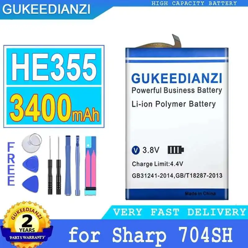 

3400Mah HE355 Mobile Phone Battery Good Low-Temperature Performance For Sharp 704SH