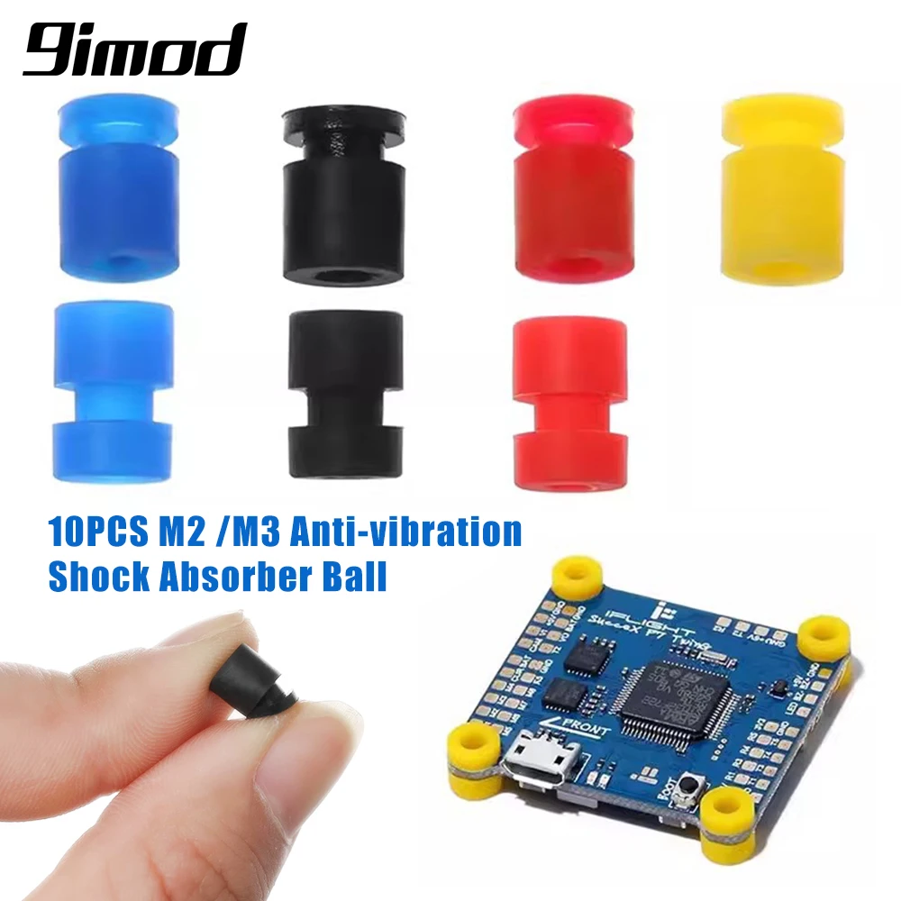 9IMOD 10pcs M2/M3 RC Rubber Shock Absorber Balls for F3 F4 F7 Flight Controller FPV Quadcopter Anti Vibration Soft Mount Ball