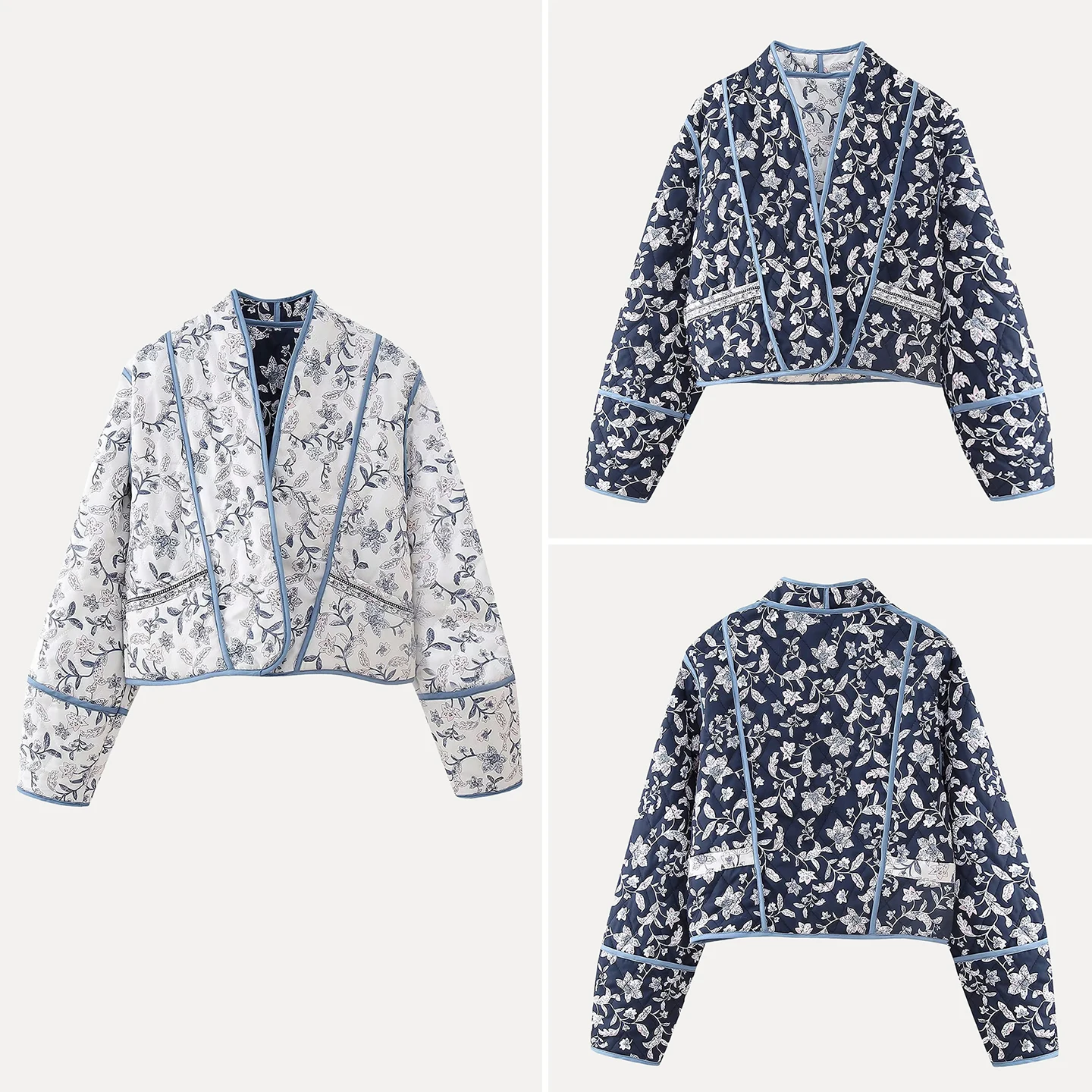 

Double-Sided Wear Loose Sewing Outerwear Vest 2025 Autumn New Women's Fashion Commute Style Long Sleeve V-Neck Single Button