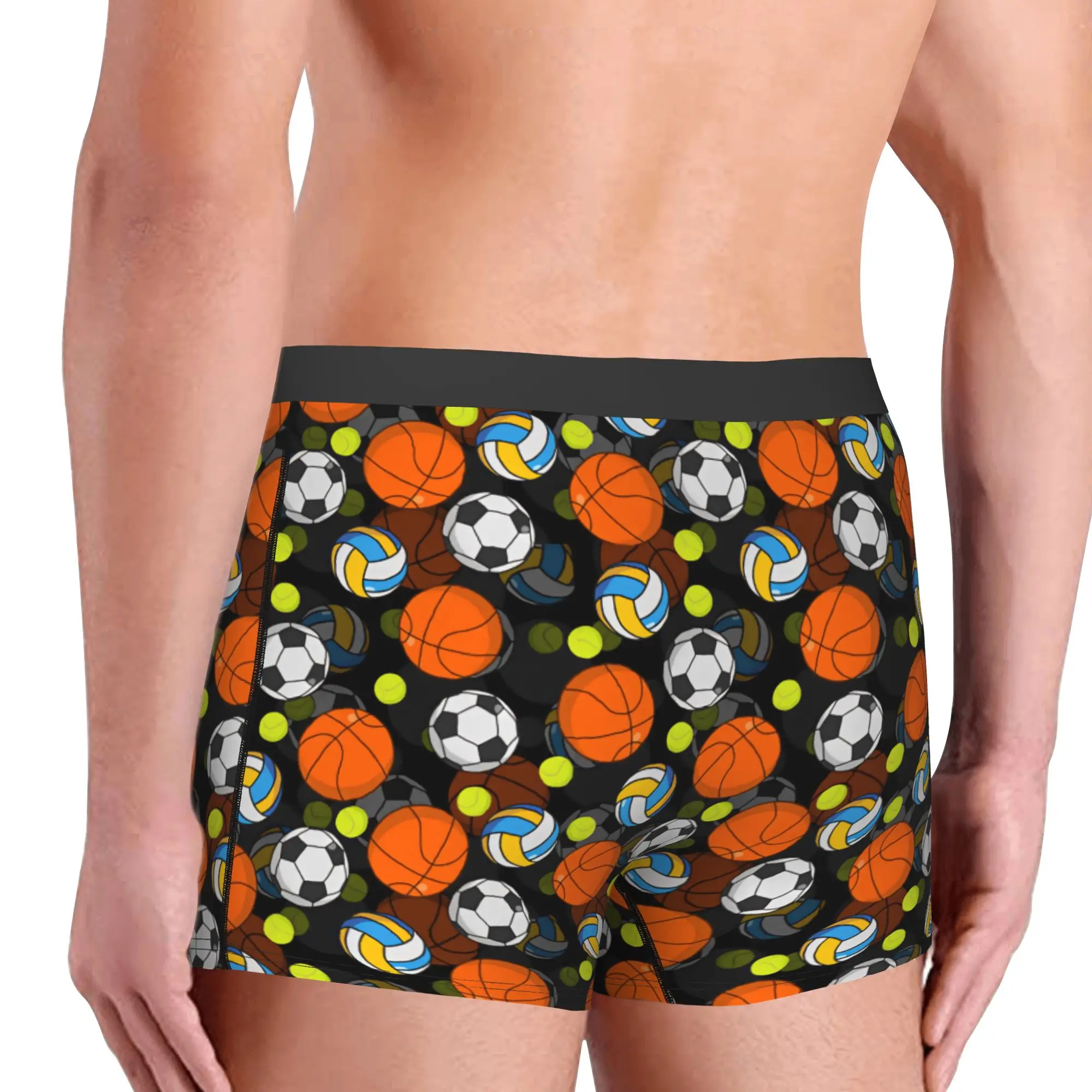 Male Novelty Soccerly Basketball Footbally Volleyball Underwear Tennis Ball Boxer Briefs Stretch Shorts Panties Underpants