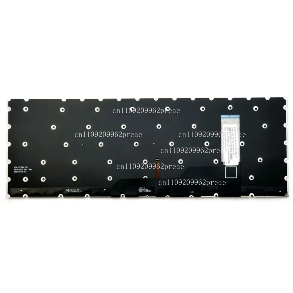 ل MSI Modern 15 A11M/A11ML/A11MU/A11SB/A11SBL/A11SBU & Summit B14/B15/A11MOT/A11MT لوحة مفاتيح بإضاءة خلفية باللون الرمادي والأبيض الأمريكي