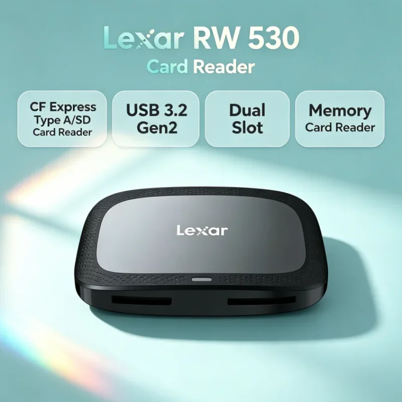 Lexar CFexpress Type A / SD Memory Card Reader USB 3.2 Gen2 CFA Max 900MB/s Dual Slot RW530 SD Card Reader