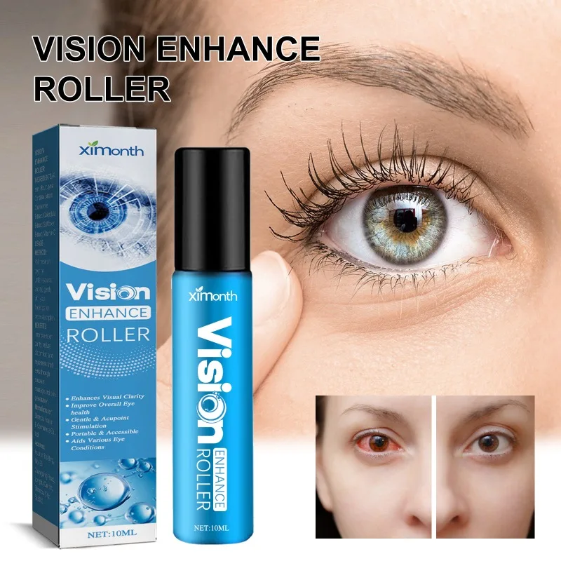 Rouleau de massage hydratant pour les yeux, favorise une vision plus claire, fatigue oculaire, sec et flou