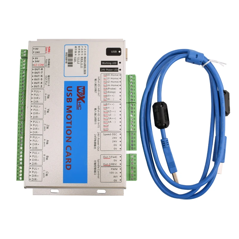 Scheda breakout XHC Mach3 Sistema di controllo supporto scheda di controllo del movimento USB a 6 assi per incisore tornio CNC