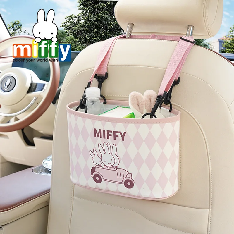 Cartoon Miffy Auto Stuhl Zurück Lagerung Box Kreative Multi-funktionale Schutt Lagerung Box Hängen Cartoon Mülleimer Weihnachten Geschenk