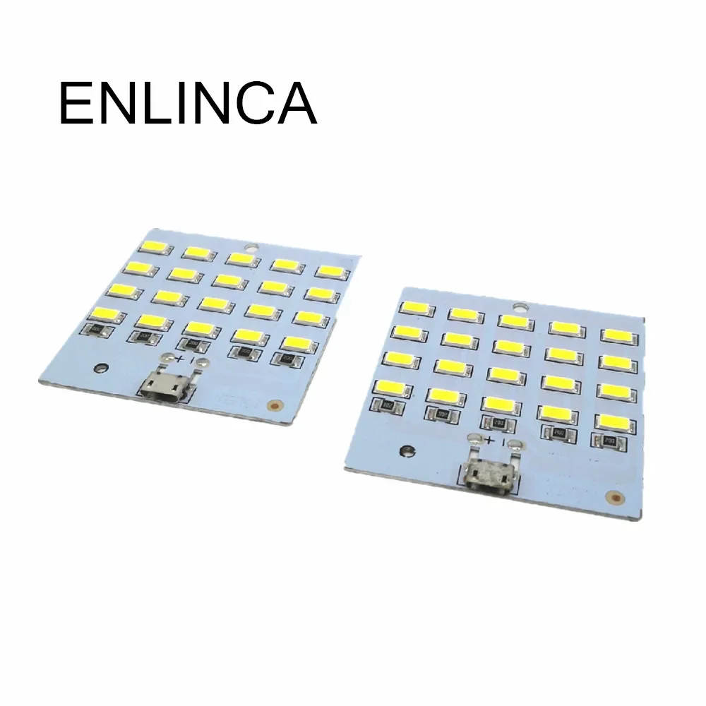 USB Light 5730 Smd 5V 430mA~470mA White Mirco Usb 5730 20 LED Lighting Panel USB Mobile Light Emergency Night Light