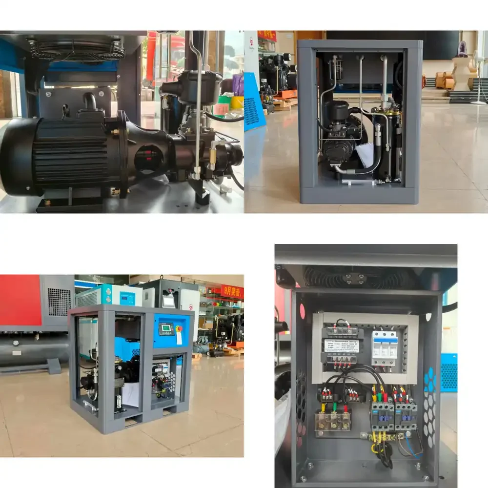

7.5kw 10hp 220V 60Hz 3 Phase Screw Air Compressor for Industrial Use Rotary Type Air Compressor for Factory Workshop HVAC