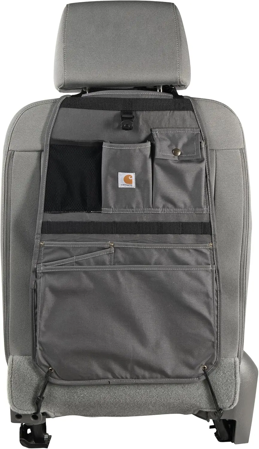 

Universal Nylon Duck Automotive Seat Back Organizer for Work and Kids, Gravel