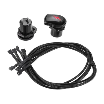 Kit interruttore pulsante di accensione elettronica da 2 pezzi adatto per Char-Broil Surefire Grill accenditore modulo pulsante pulsante accenditore con fili