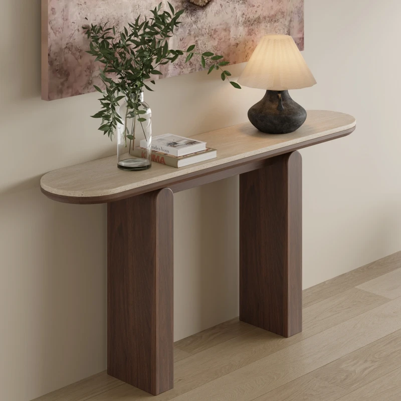 

Modern Simple Console Table Midcentry Hallway Lobby Nordic Console Table Metal Marble Wohnzimmer Tisch Living Room Furniture