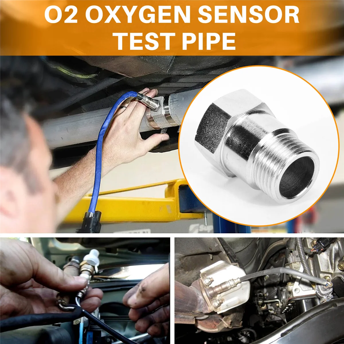 O2 oxygen sensor test pipe extension extender adapter spacer M18 X 1.5 (1) Bung